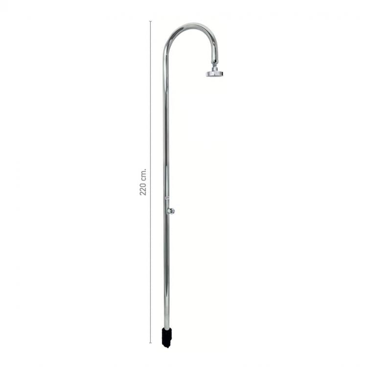 Ducha Bastón 1 brazo C/43 inoxidable AISI 316
