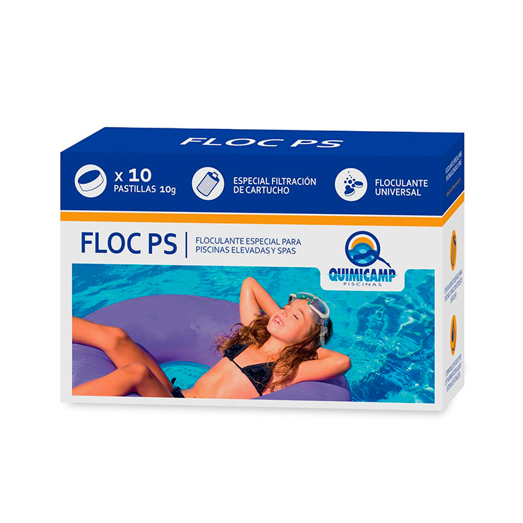 Quimicamp Floc PS Floculante para Piscinas Elevadas y Spas (24 UDS)