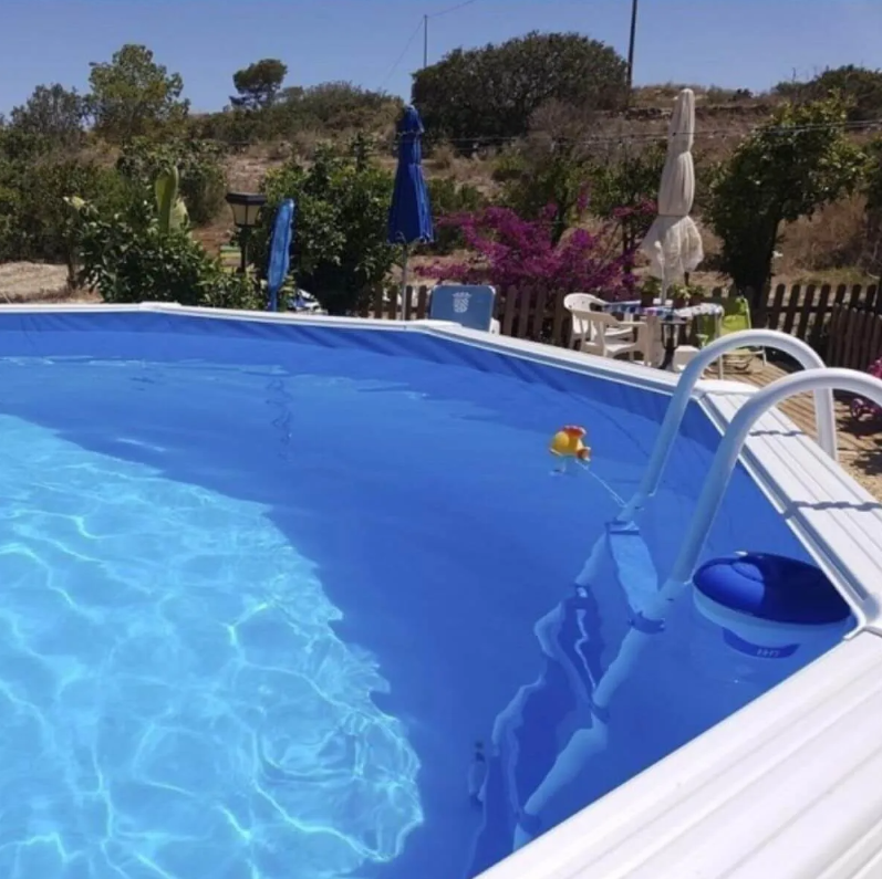 Piscina circular 460×120 con columnas reforzadas