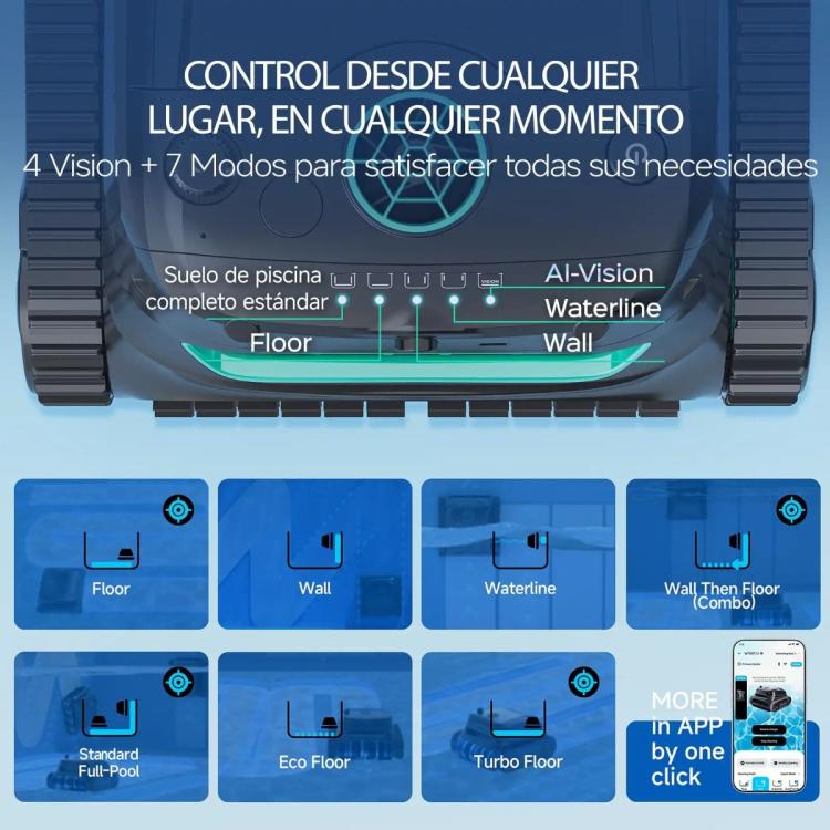 E-TRON Solar Vision robot limpiafondos piscinas sin cable