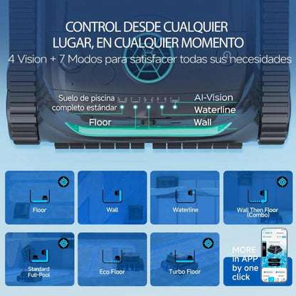 E-TRON Solar Vision robot limpiafondos piscinas sin cable