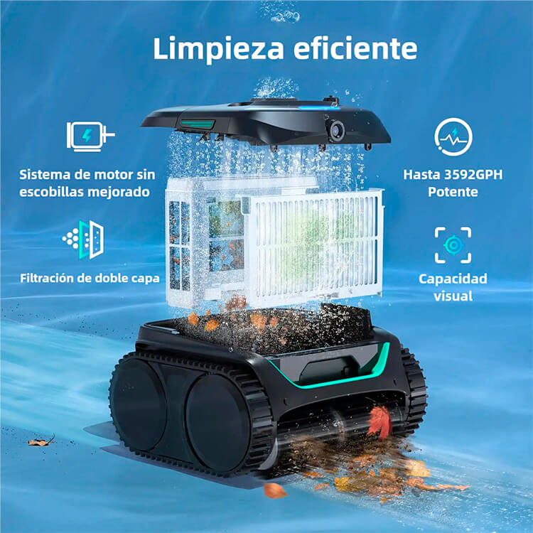 E-TRON Vision robot limpiafondos sin cable