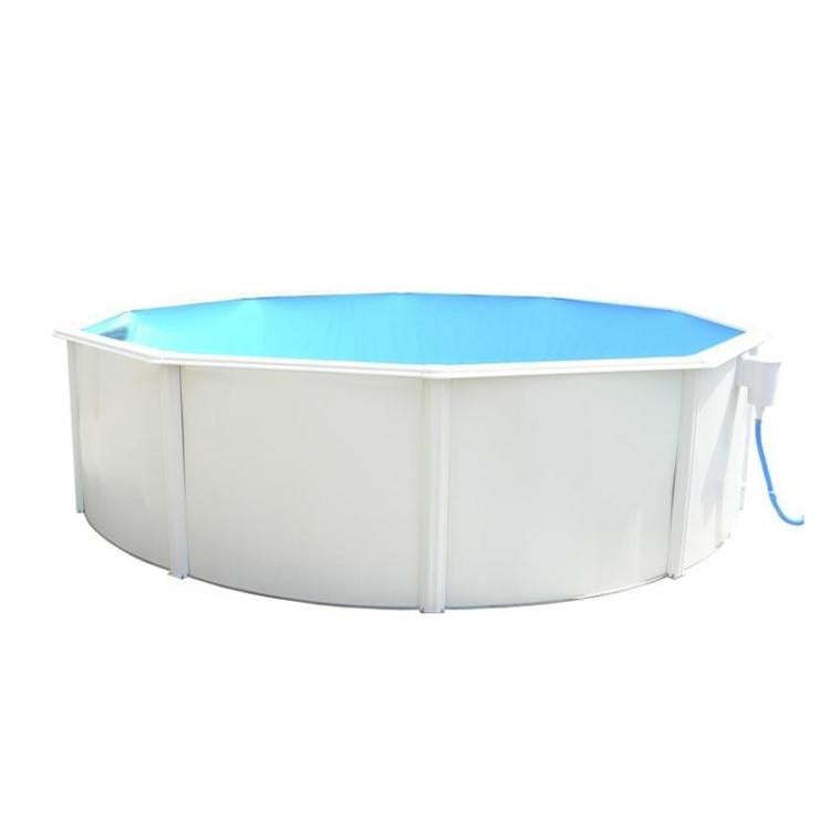 Piscina circular 350×120 con columnas reforzadas. Estructura resistente y fácil instalación. 