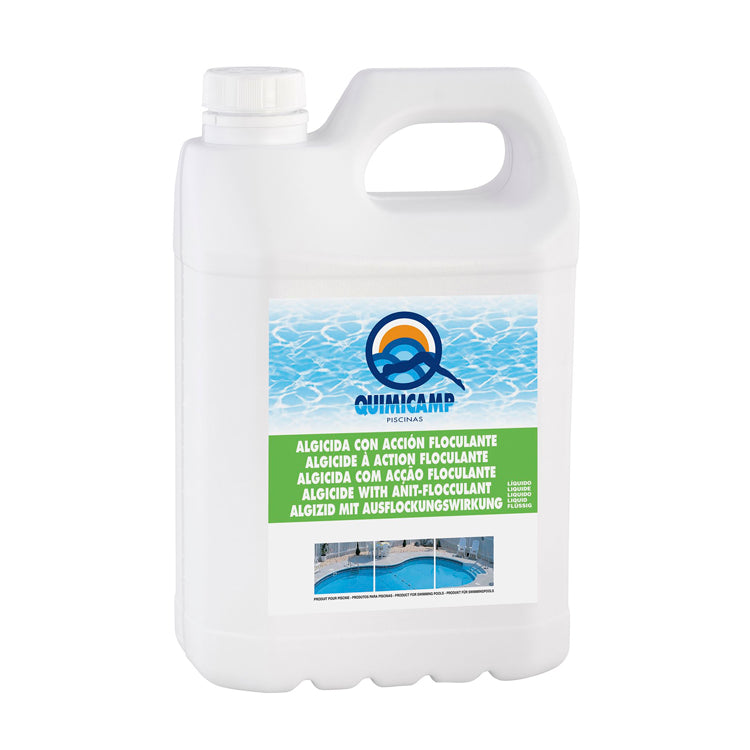 Quimicamp Algicida multifunción con acción floculante 4 Envases de 5 L