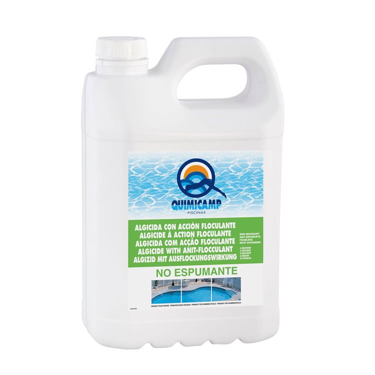 Quimicamp Algicida no espumante multifunción con acción floculante 4 Envases de 5 L