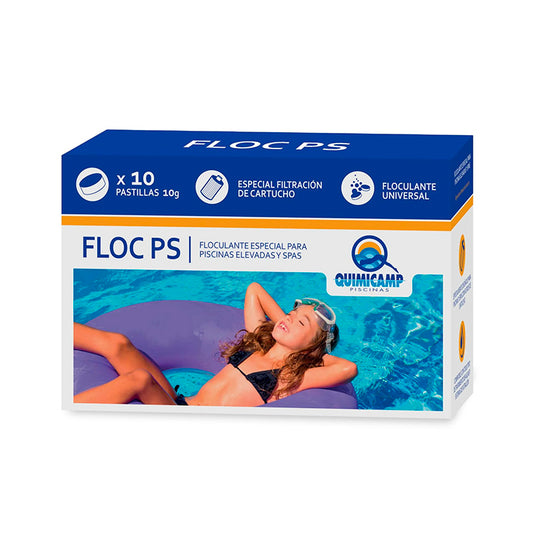Quimicamp Floc PS Floculante para Piscinas Elevadas y Spas (24 UDS)