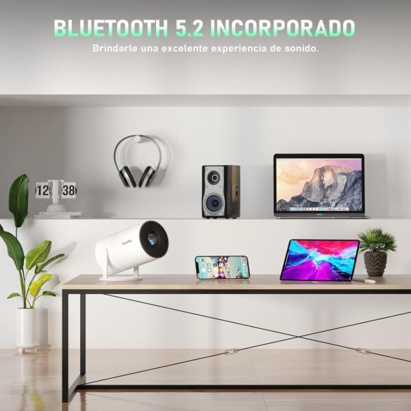 Mini proyector portatil xuanpad con wifi-6 bluetooth, 4K - Imagen 6