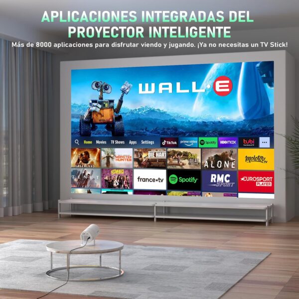 Mini proyector portatil xuanpad con wifi-6 bluetooth, 4K - Imagen 3