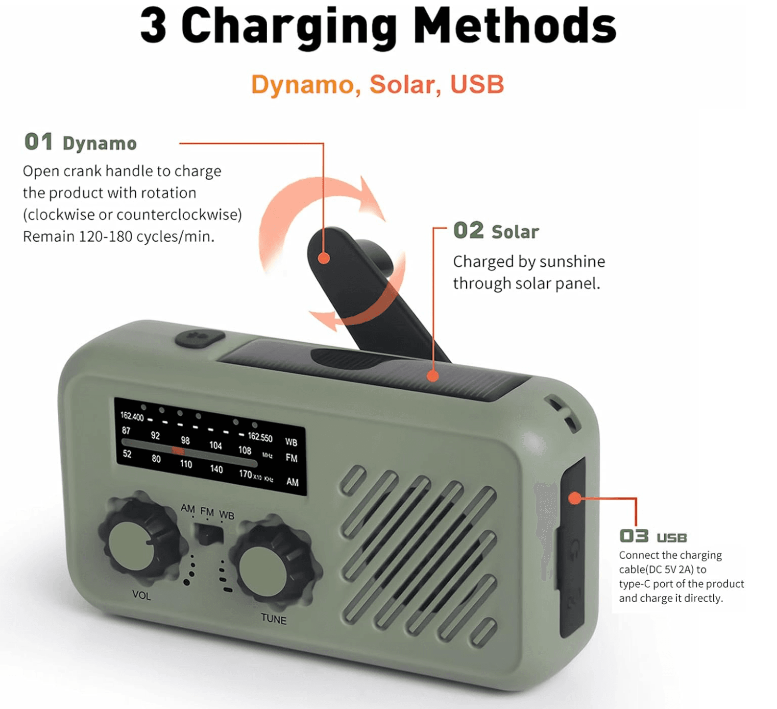 Radio de Emergencia Portátil XLN-297WB - Imagen 3