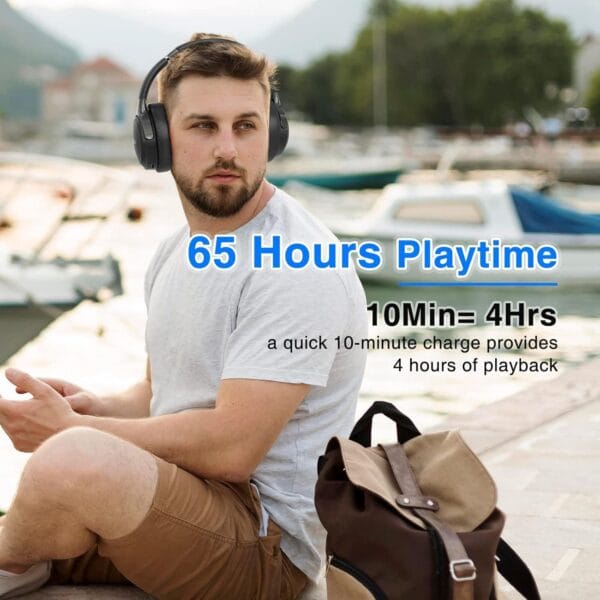 Uliptz Auriculares Inalámbricos Bluetooth, 65 Horas - Imagen 3