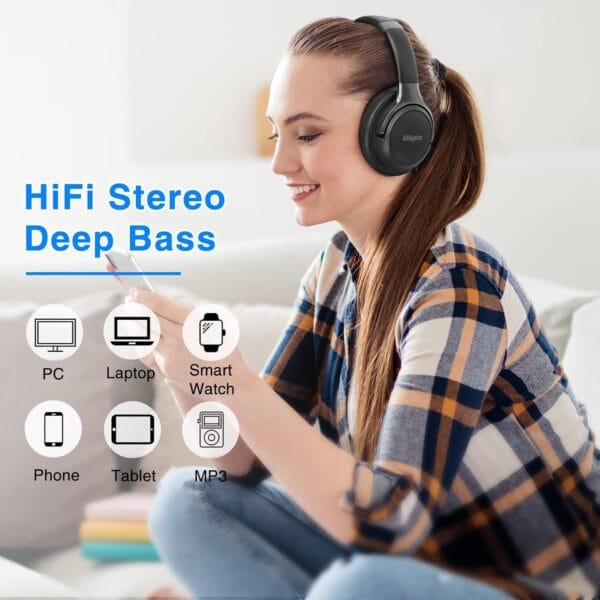 Uliptz Auriculares Inalámbricos Bluetooth, 65 Horas - Imagen 2