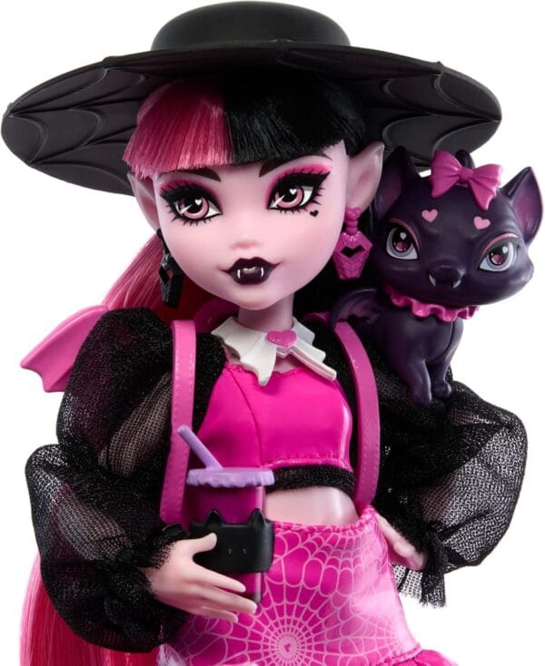 Monster High Fabulosa Draculaura Muñeca articulada con Mascota Count Fabulous - Imagen 3