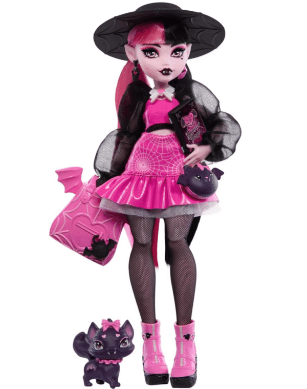 Monster High Fabulosa Draculaura Muñeca articulada con Mascota Count Fabulous